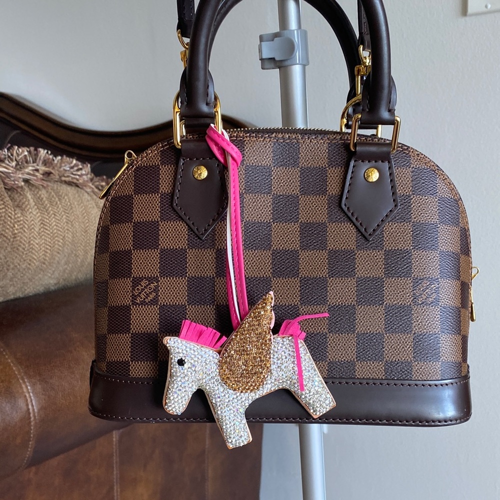Pony Charm with white silver and brown